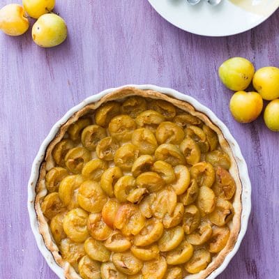 Recette de Tarte aux prunes, recette facile et rapide de pâte sablée pour tarte aux prunes. Reine Claude, Mirabelles, il faut se faire plaisir !