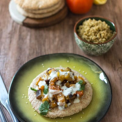 Recette de Pita crémeuses à la ratatouille