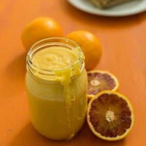 Recette d'orange sanguine curd pour la chandeleur