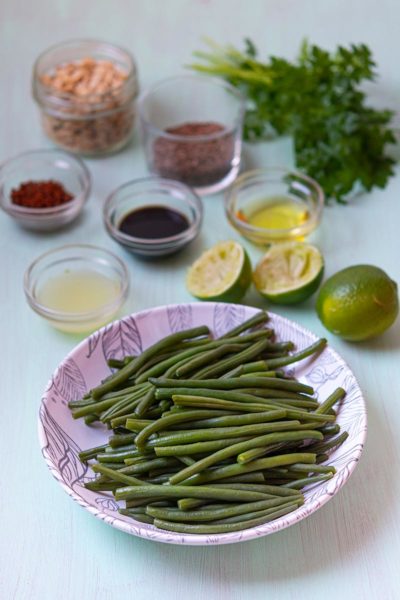 Recette de Salade de haricots à l'asiatique. Une recette idéale pour accompagner la viande pour Pâques !