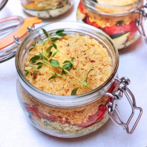 Recette de légumes d'été et crumble de millet Hutchinson