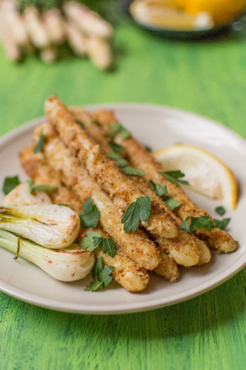 Recette d'Asperges IGP du Blayais panées, des paysans de Rougeline