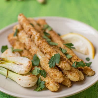 Recette d'Asperges IGP du Blayais panées, des paysans de Rougeline