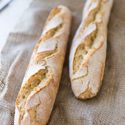 Recette de baguettes de pain au levain