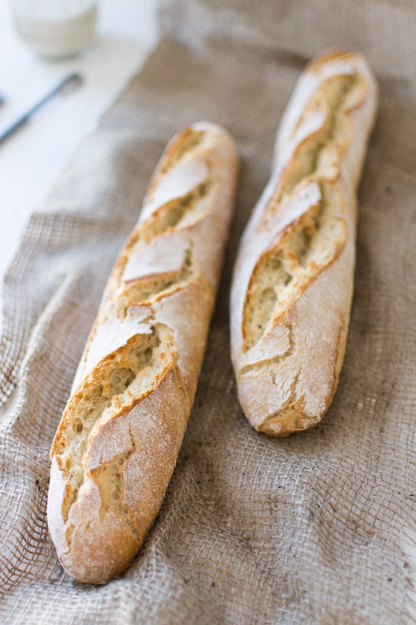 Recette de baguettes de pain au levain