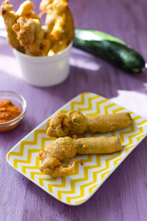 Recette de Beignets de fleurs de courgette