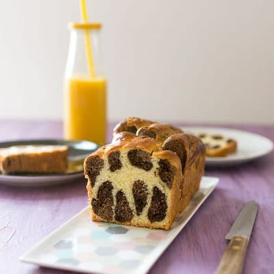 Recette de Brioche léopard au cacao