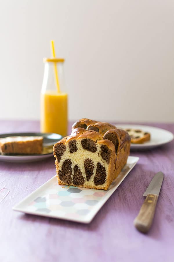 Recette de Brioche léopard au cacao