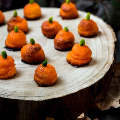 Recette de Choux citrouille à la crème caramel (Recette pour Halloween), recette facile, recette Foodle.