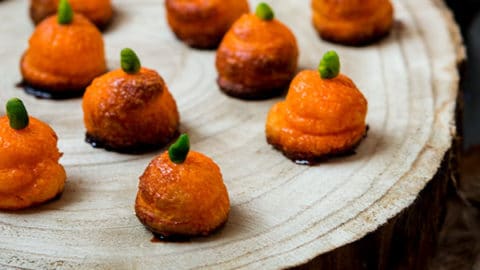 Choux Citrouille à La Crème Caramel Recette Pour Halloween