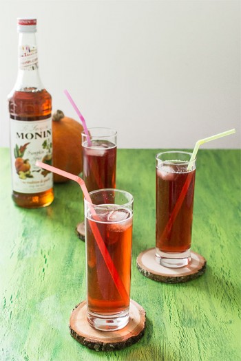 Recette de Cocktail cidre, citrouille épicée, cranberry