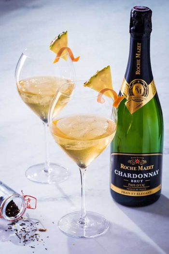 Recette de Cocktail Exotea'c (Roche Mazet Chardonnay Brut et thé)