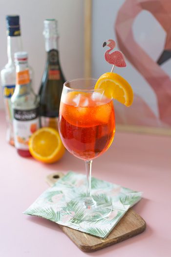 Recette de Cocktail Spritz, au Prosecco Signore Guiseppe et sirop Monin