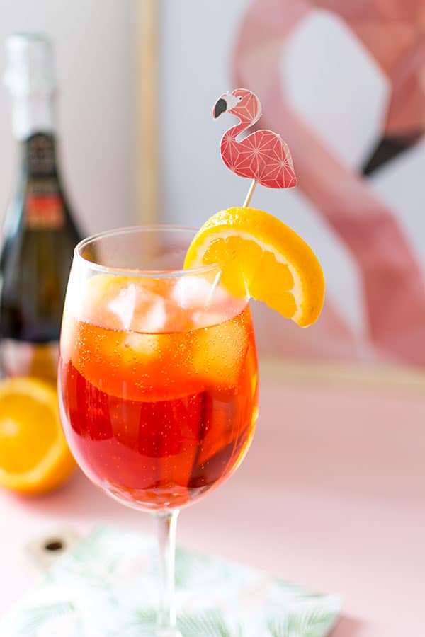 Recette de Cocktail Spritz, au Prosecco Signore Guiseppe et sirop Monin