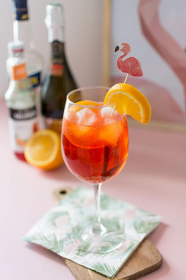 Recette de Cocktail Spritz, au Prosecco Signore Guiseppe et sirop Monin