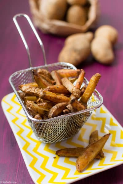 Recette de Frites "country" au four, frites light au four