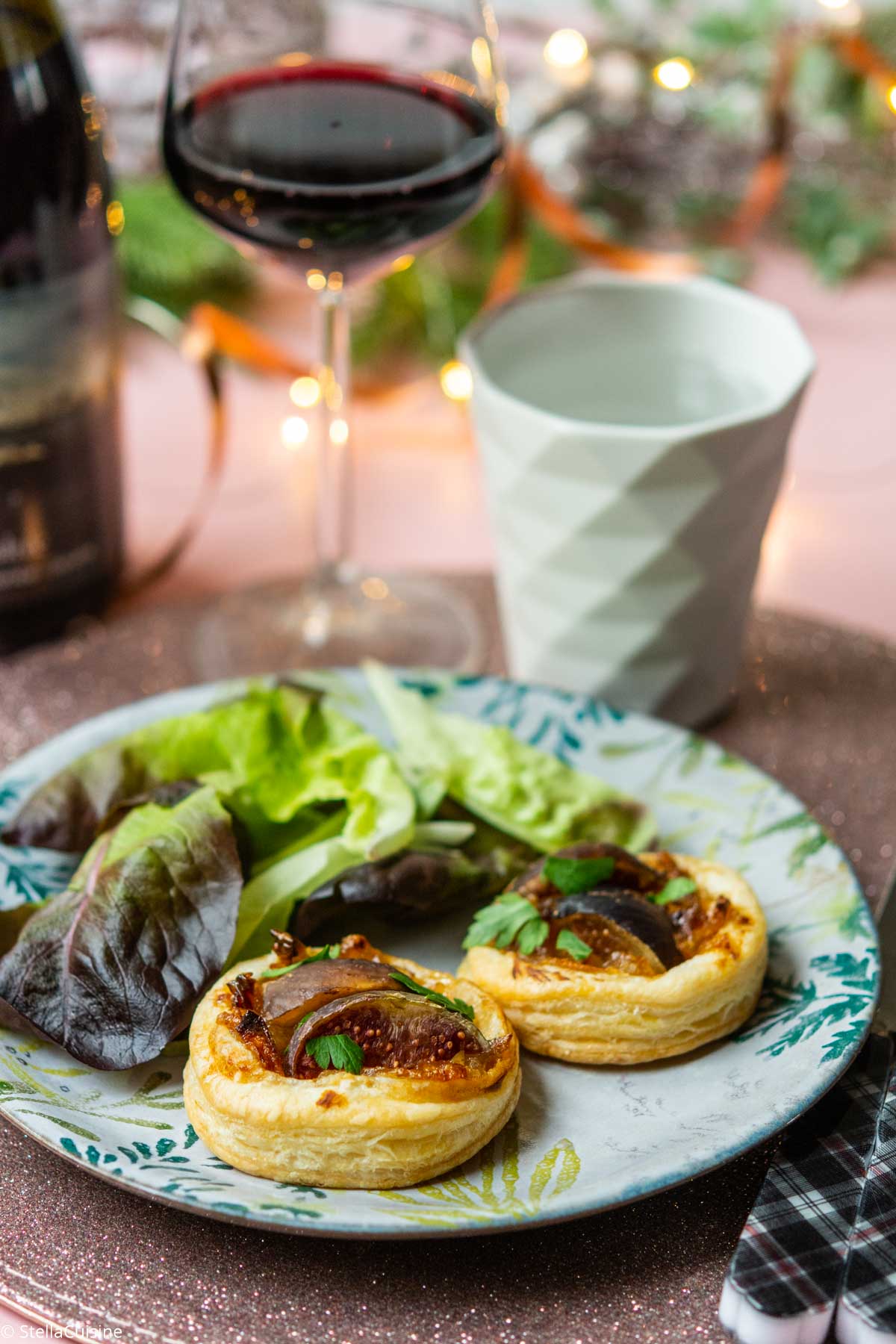 Recette de Noël végétarien : Feuilletés aux oignons et aux figues