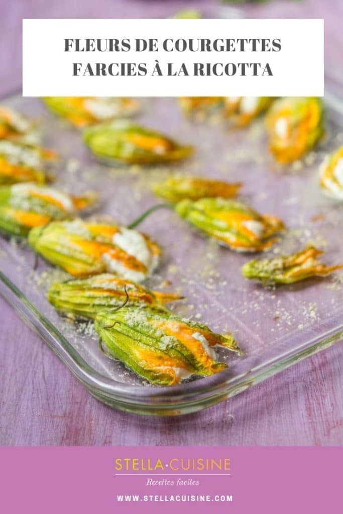 Recette de Fleurs de courgettes farcies à la ricotta (végétarien)