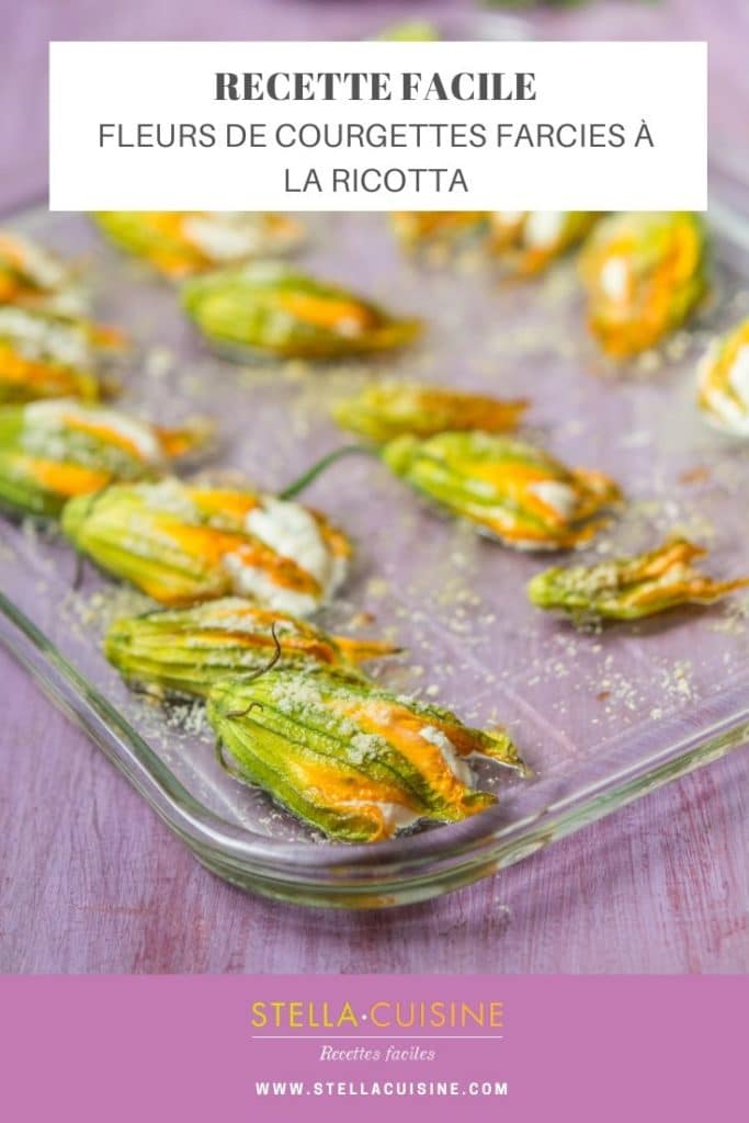 Recette de Fleurs de courgettes farcies à la ricotta (végétarien)