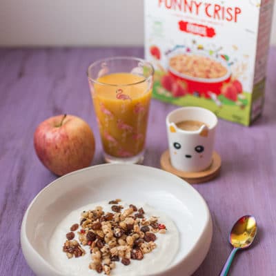 Recette de Fromage blanc maison sans présure et topping aux céréales façon granola
