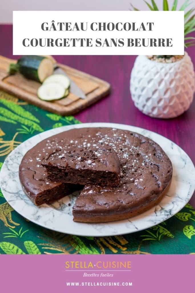 Recette de gâteau au chocolat et à la courgette, sans beurre et très peu sucré. Idéal pour faire manger des légumes aux enfants !