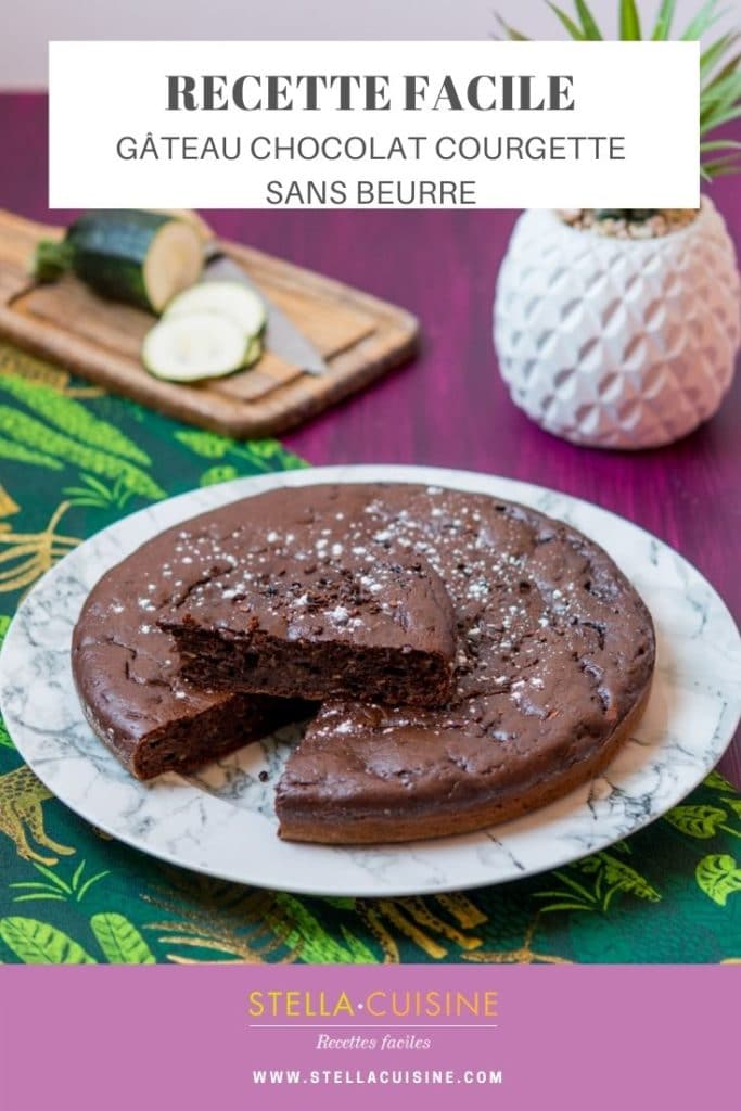 Recette de gâteau au chocolat et à la courgette, sans beurre et très peu sucré. Idéal pour faire manger des légumes aux enfants !