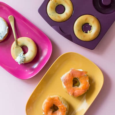 Hoops, cakes salés au fromage frais et saumon fumé