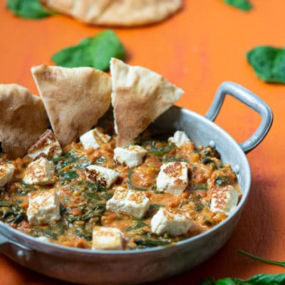 Recette de Palak Paneer (curry d'épinards, avec paneer fait maison)