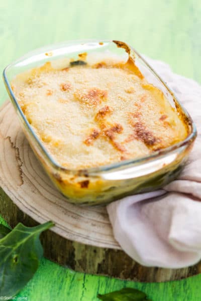 Recette de Lasagnes végétariennes, épinards et verts de poireaux, recette pour recycler les verts de poireaux, c'est délicieux !