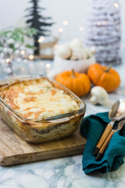 Recette de Noël végétarien : lasagnes potimarron et champignons