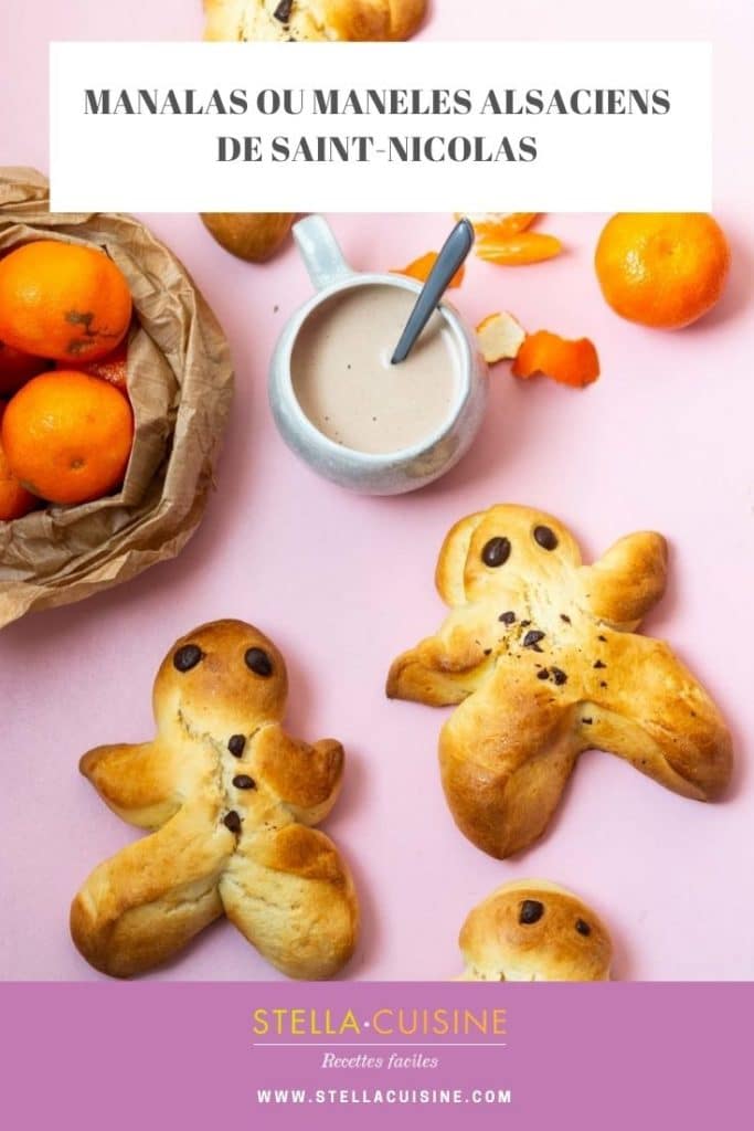 Recette de manalas ou mannele de la Saint-Nicolas en Alsace, recette rapide, recette de brioche pour Saint-Nicolas.