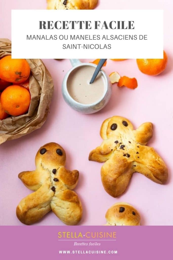 Recette de manalas ou mannele de la Saint-Nicolas en Alsace, recette rapide, recette de brioche pour Saint-Nicolas. 