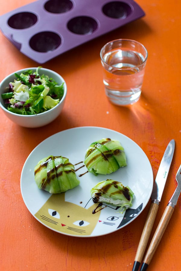 Recette de Dômes de concombre et fromage frais avec Tupperware, avec le moule dôme Tupperware