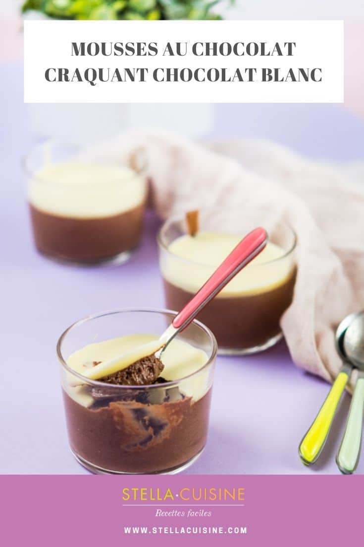 Recette de Mousse chocolat cannelle et craquant chocolat blanc