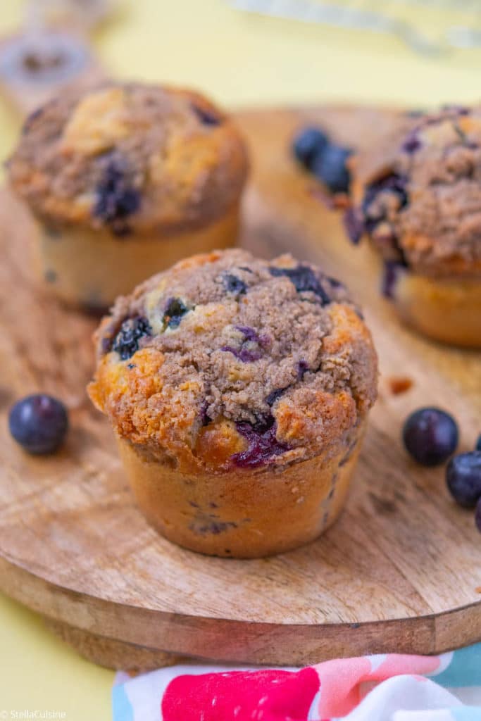 Recette de Muffins myrtilles et crumble (comme chez Starbucks)