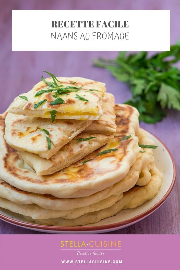 Recette facile de Naans fromage (cheese naan), recette des pains indiens, idéal en accompagnement de curry !