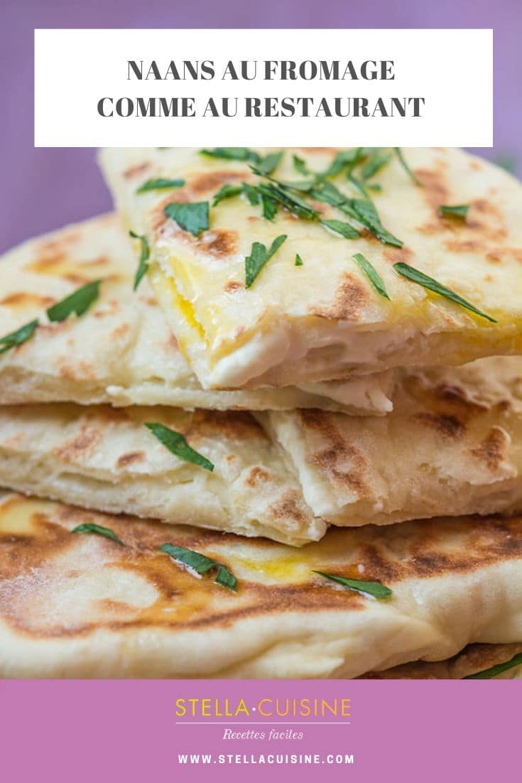 Recette facile de Naans fromage (cheese naan), recette des pains indiens, idéal en accompagnement de curry !