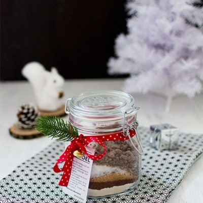 Recette de Noël : Cadeau gourmand : brownie en bocal {DIY}, cadeau gourmand à offrir et réaliser soi même !