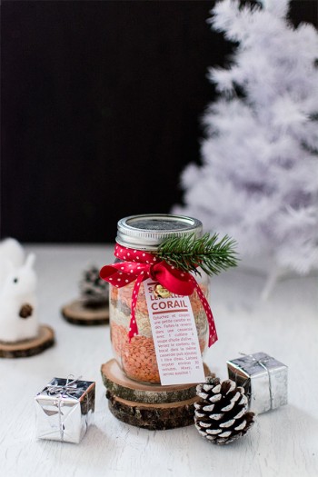 Cadeau gourmand : soupe de lentilles corail en bocal {DIY}