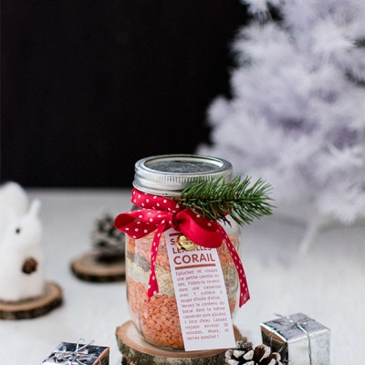 Cadeau gourmand : soupe de lentilles corail en bocal {DIY}