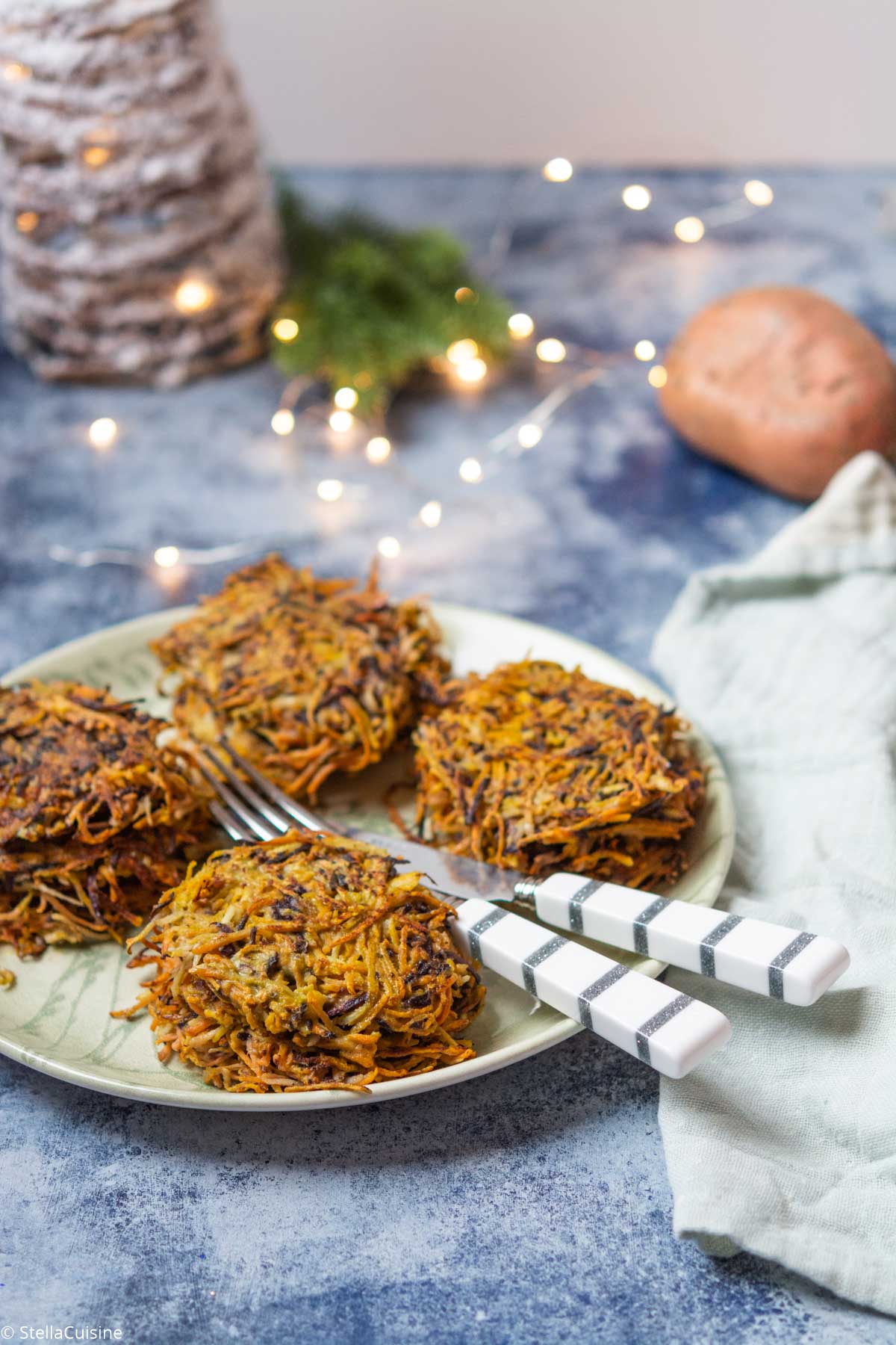 Recette de Noël végétarien : Röstis de légumes anciens. Accompagnement de Noël simple et délicieux à base de légumes