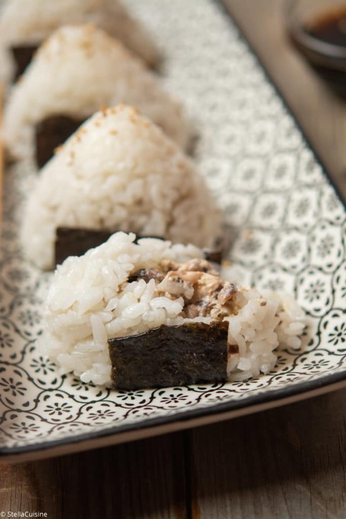 Recette d'onigri végétarien aux champignons et tofu