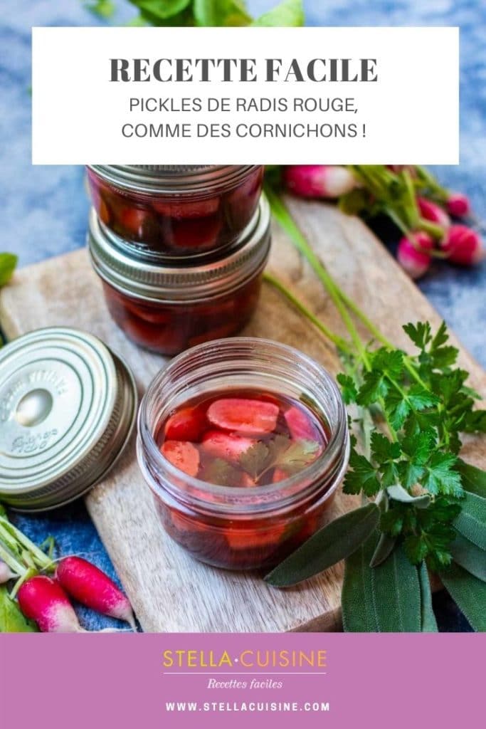 Recette de Pickles de radis rouge, sur le même principe que des cornichons !