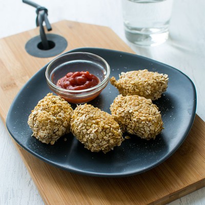 Recette de Nuggets de poulet aux flocons d'avoine {Moulinex Cuisine Companion}