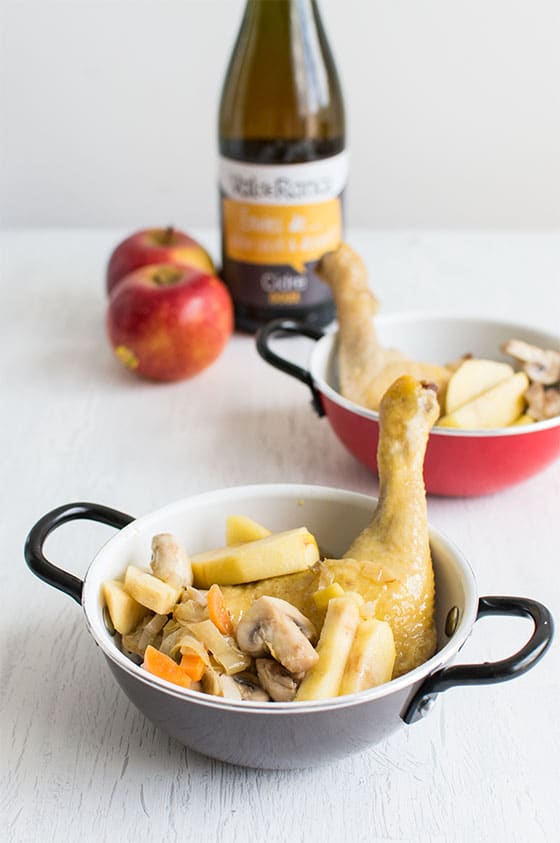 Recette de Poulet vallée d'Auge, au Calvados et au Cidre