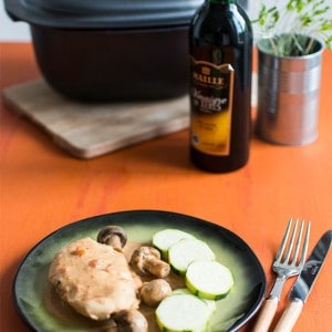 Recette de Poulet au vinaigre et champignons