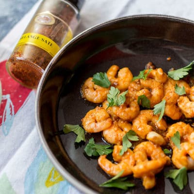 Recette de crevettes à la crème et au saté