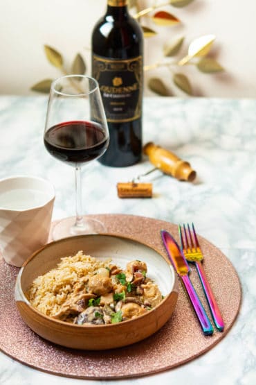 Recette de Stroganoff aux champignons et Château Loudenne Médoc 2018