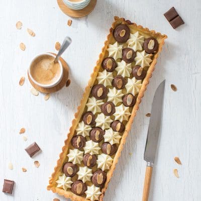 Recette de Tarte aux deux chocolats Nestlé Dessert Amande et Corsé, recette facile de tarte au chocolat revisitée !