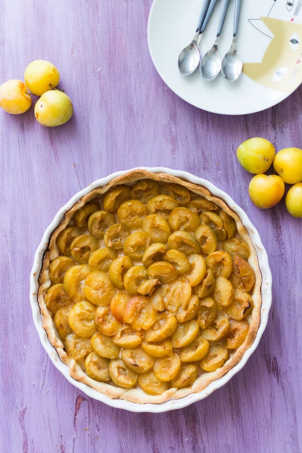 Recette de Tarte aux prunes, recette facile et rapide de pâte sablée pour tarte aux prunes. Reine Claude, Mirabelles, il faut se faire plaisir !